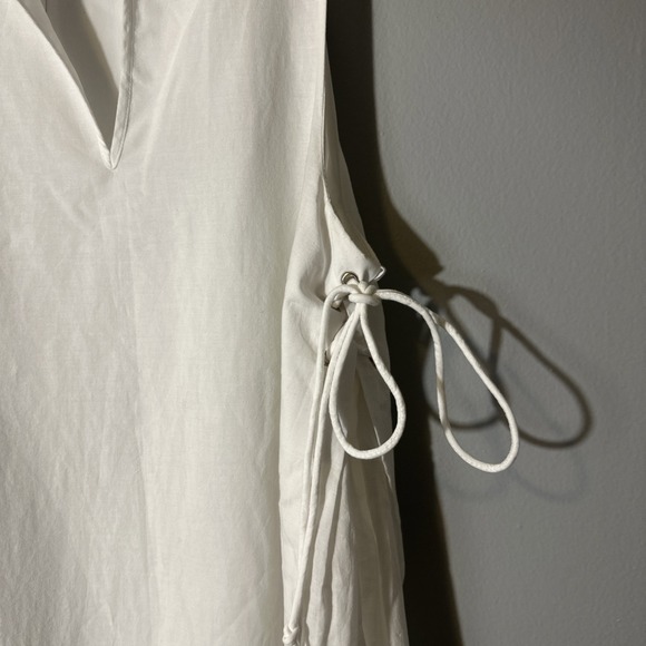 BCBG Generation Sleeveless White Dress Lined Eyelet Hem Size XS Yatch, Coastal, - Picture 4 of 16